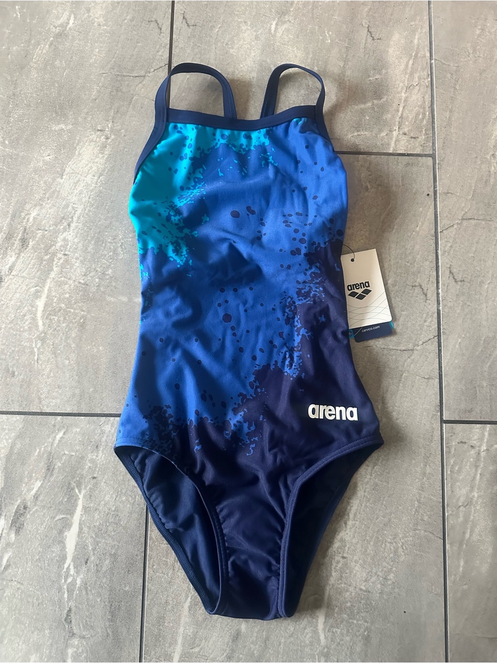 Arena Women's Blue Splash One-Piece Swimsuit